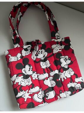 Vintage Disney Upcycled Handmade Quilted Mickey Mouse Tote Bag